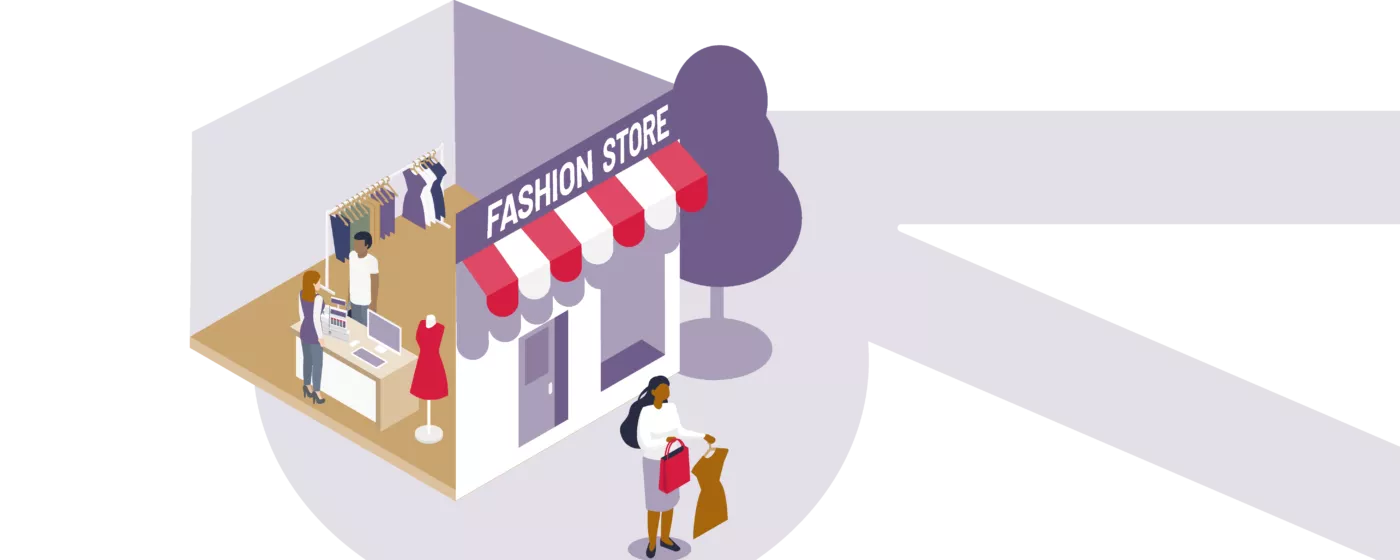 Becosoft illustraties voor website Fashion
