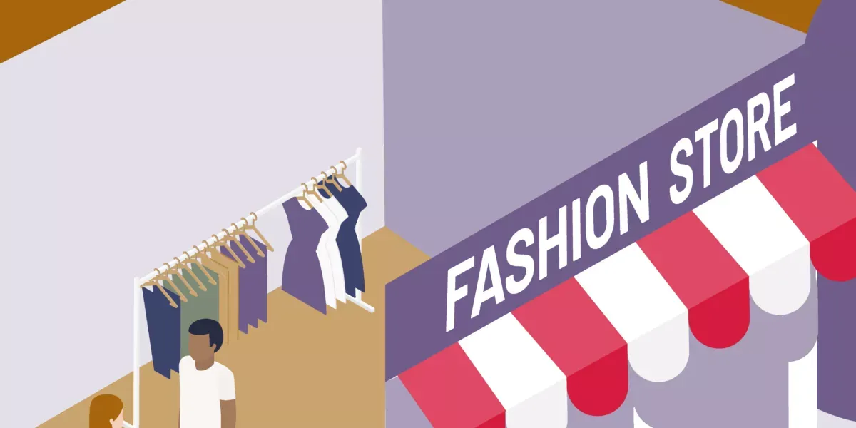 Becosoft illustration of fashion store