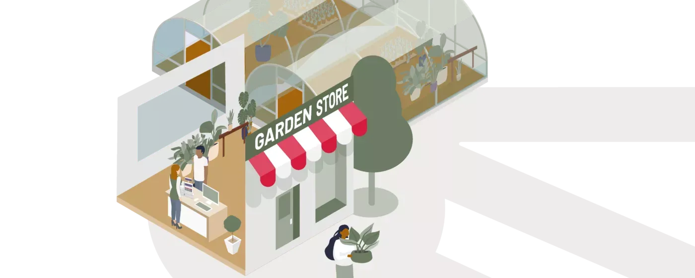 garden store illustration
