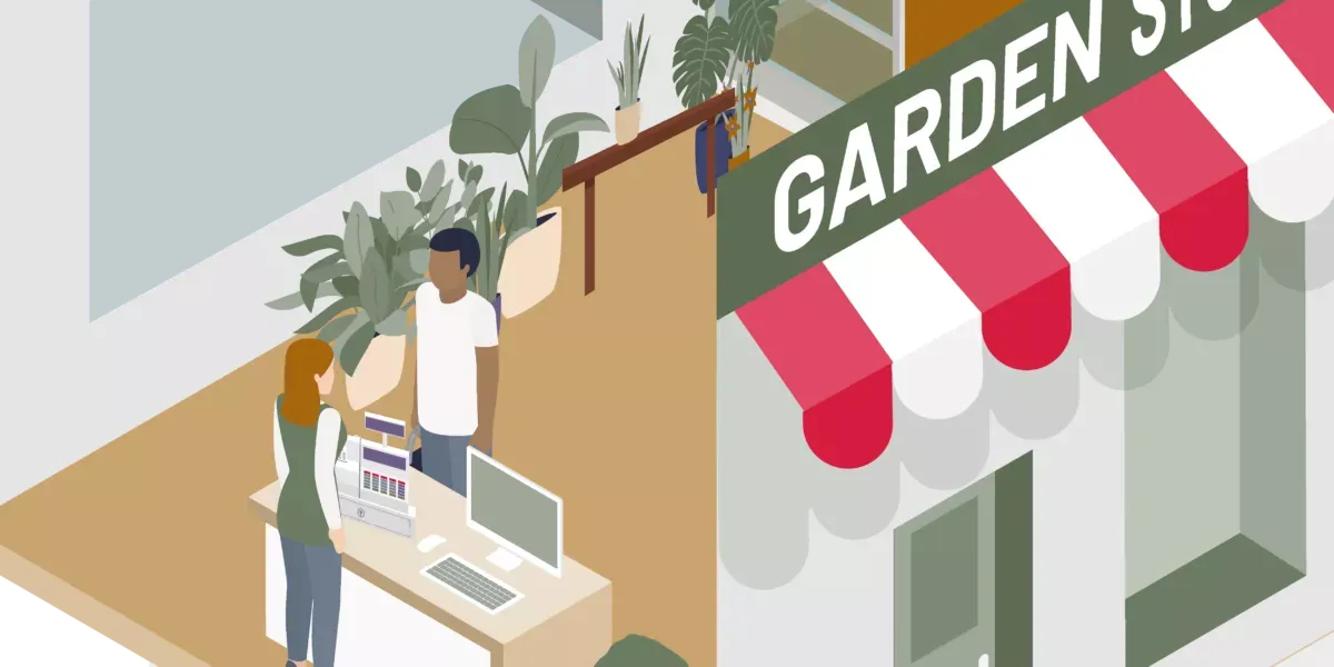 Garden store illustration