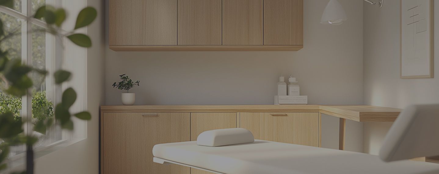 patient room with natural materials