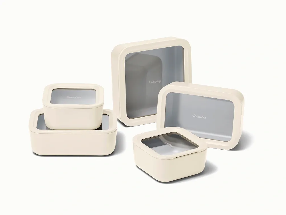 Food storage set in cream color