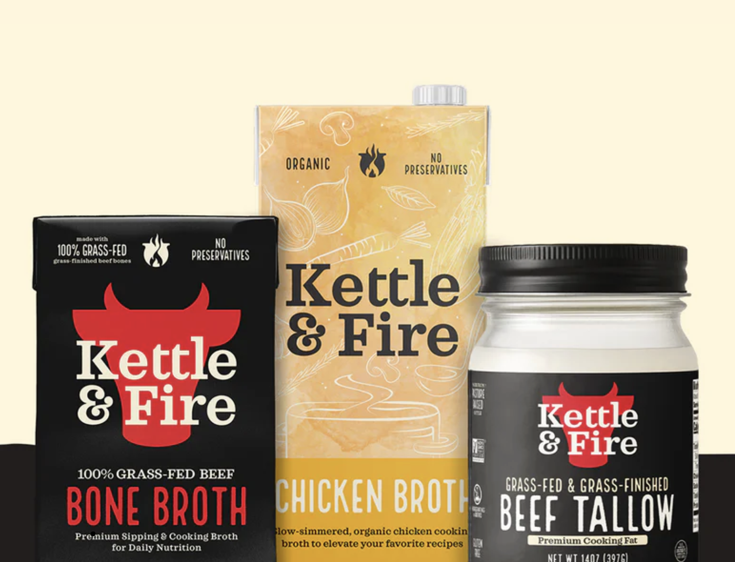 Kettle & Fire bone broth products