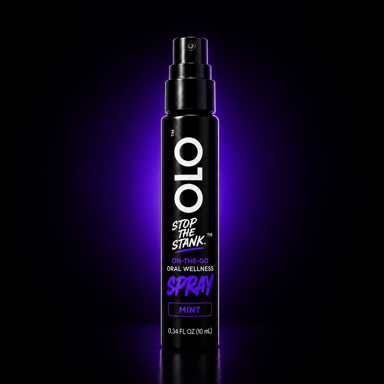 OLO™ lozenges tin with purple lozenges