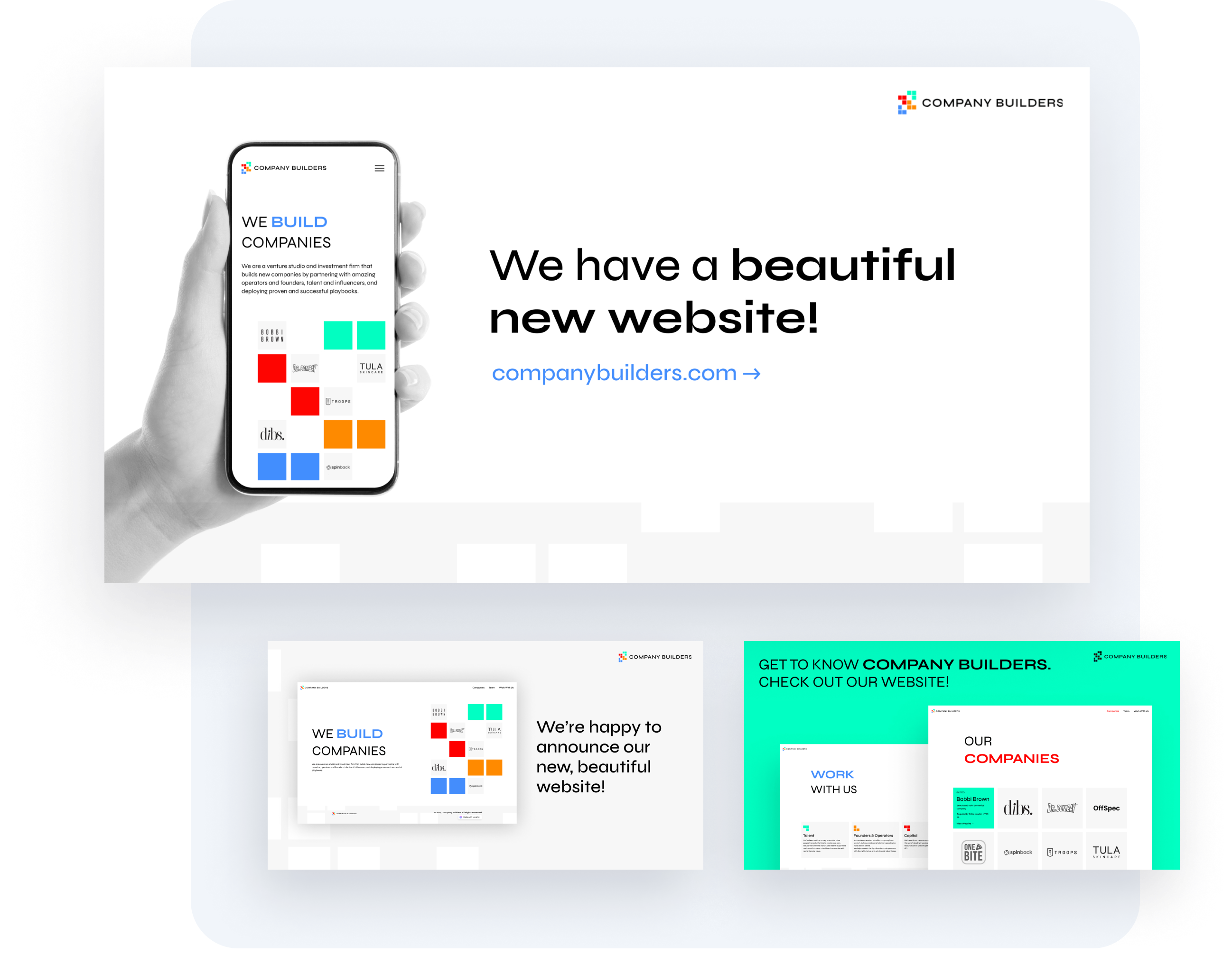 Company Builders website mockup