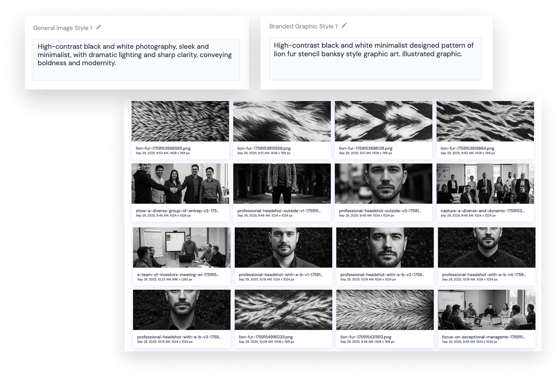 consistency brand styles and image assets