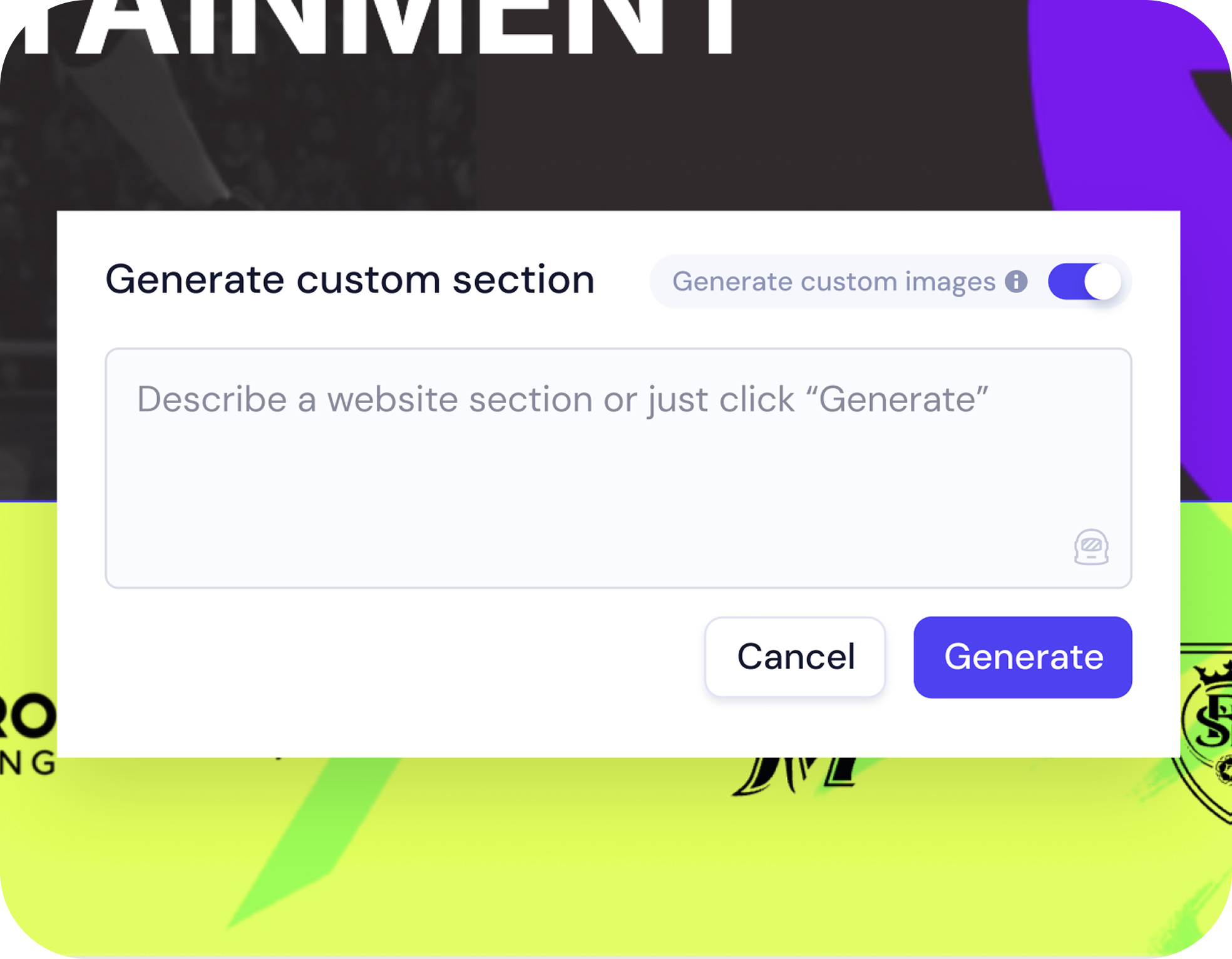 image generation interface