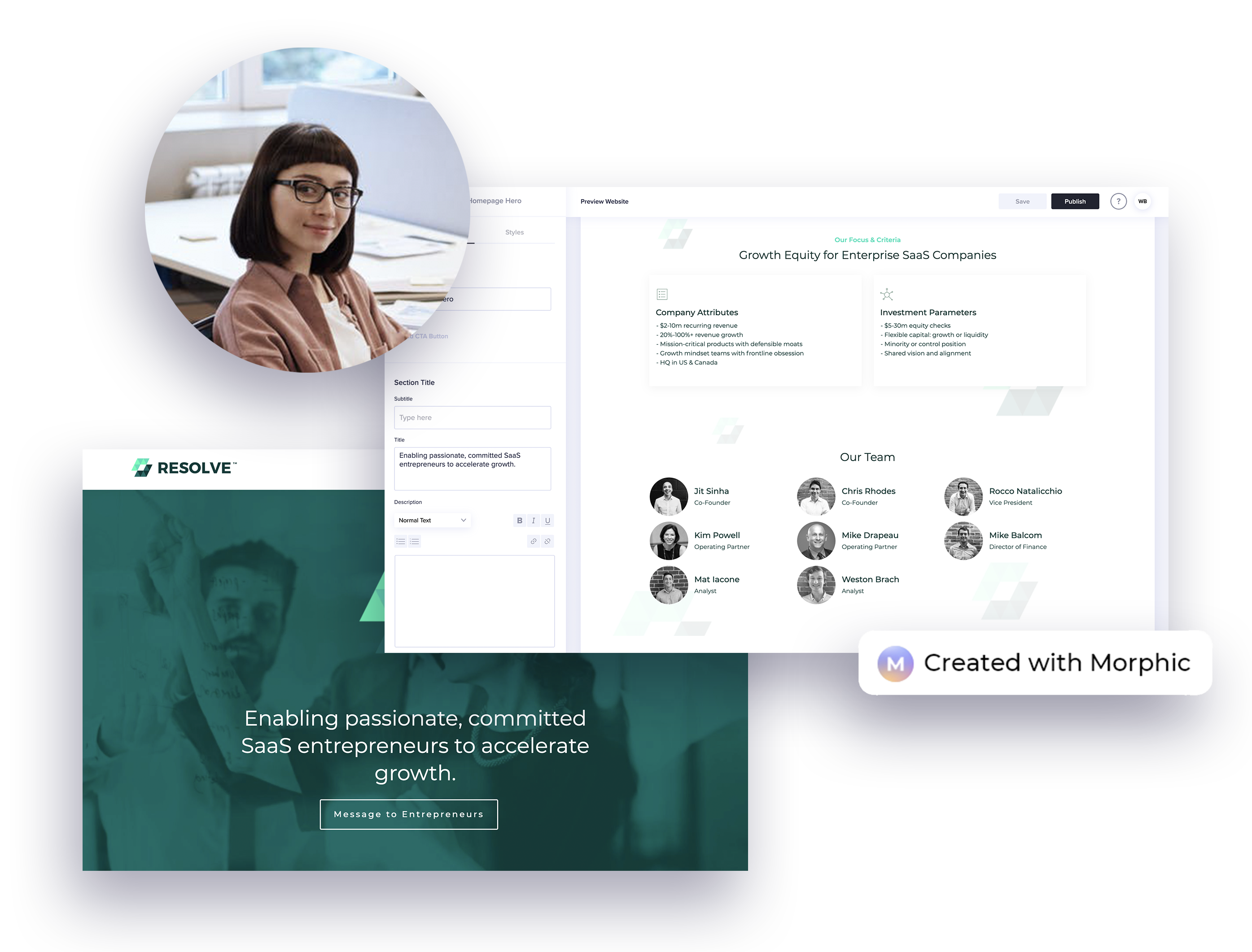 Morphic platform, website and user