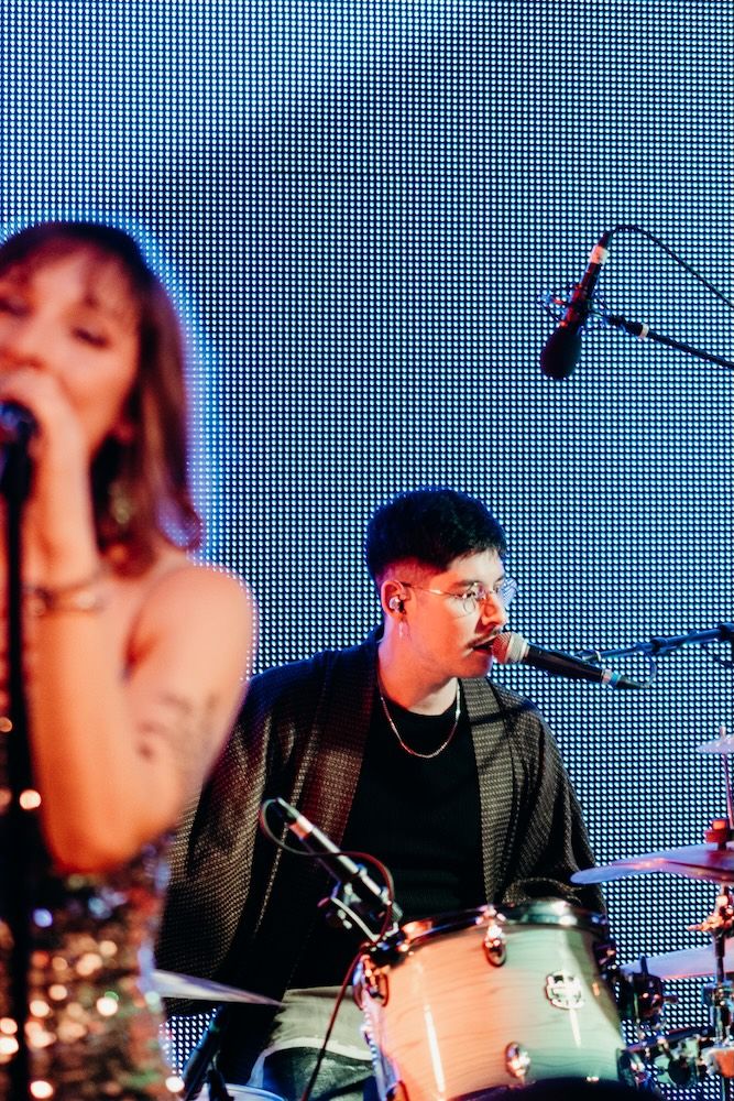 Heavy Bloom play live at Baba Yaga - Jeanie and Joji depicted - photo by Conner Yi