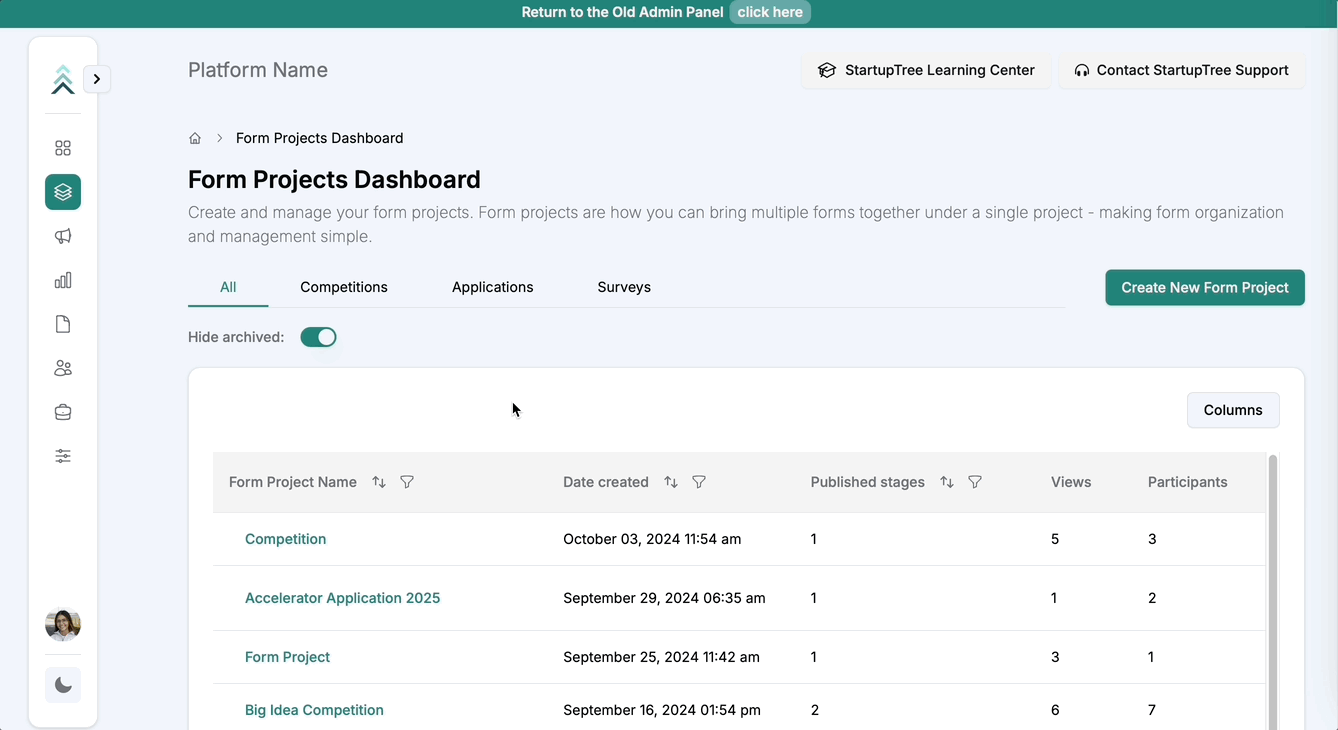 Centralized competition and application management