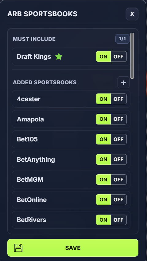 Arb Alerts Sportsbooks