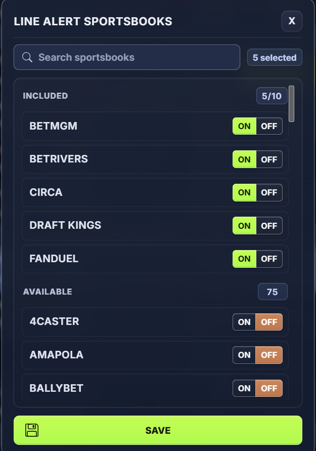 Line Alerts Sportsbooks