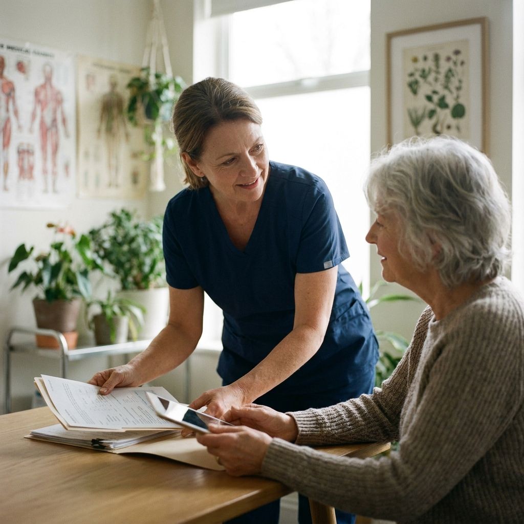 Capture a compassionate nurse assisting a patient in navigating their healthcare journey with empathy and expertise.