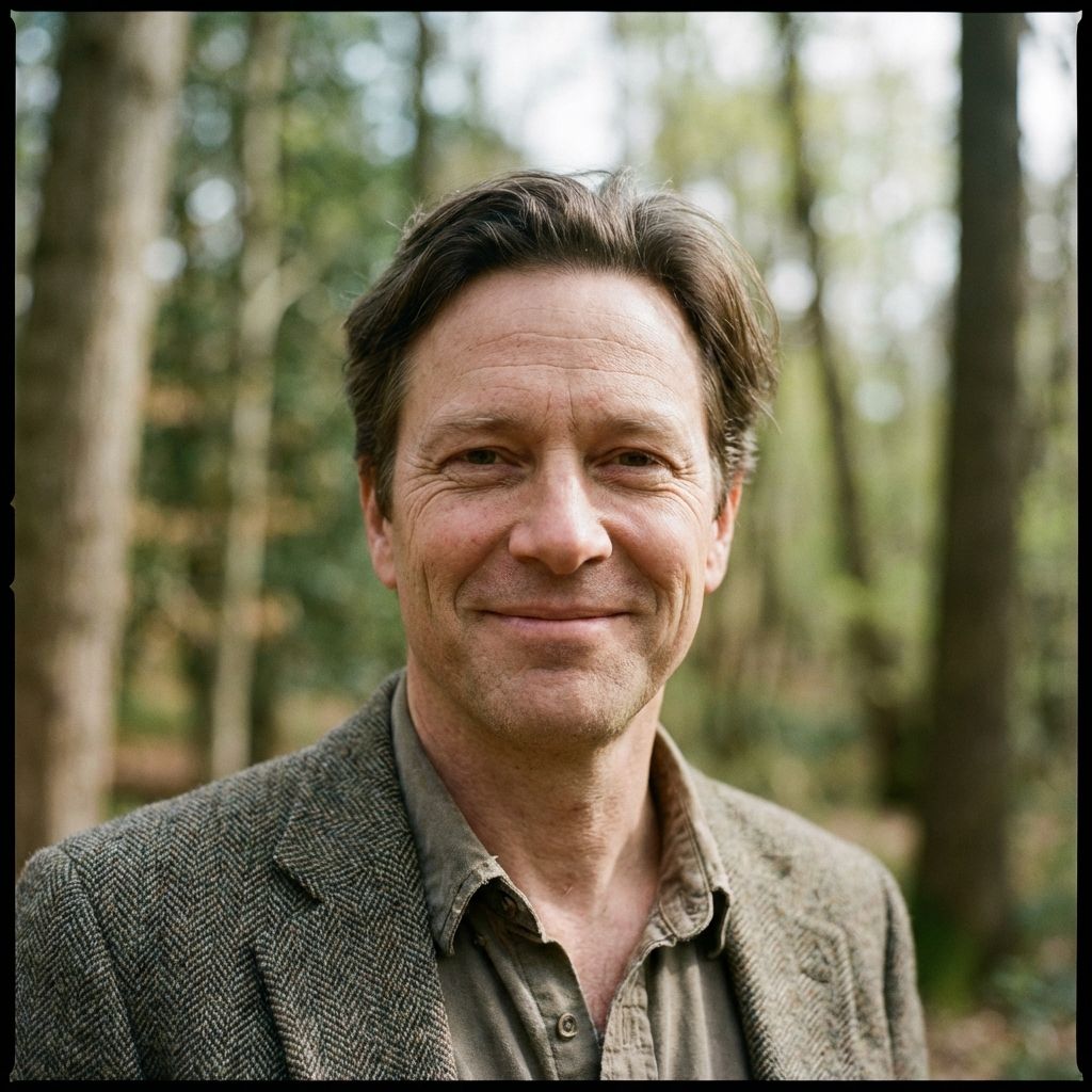 professional headshot outside, blurred background, photorealistic v2