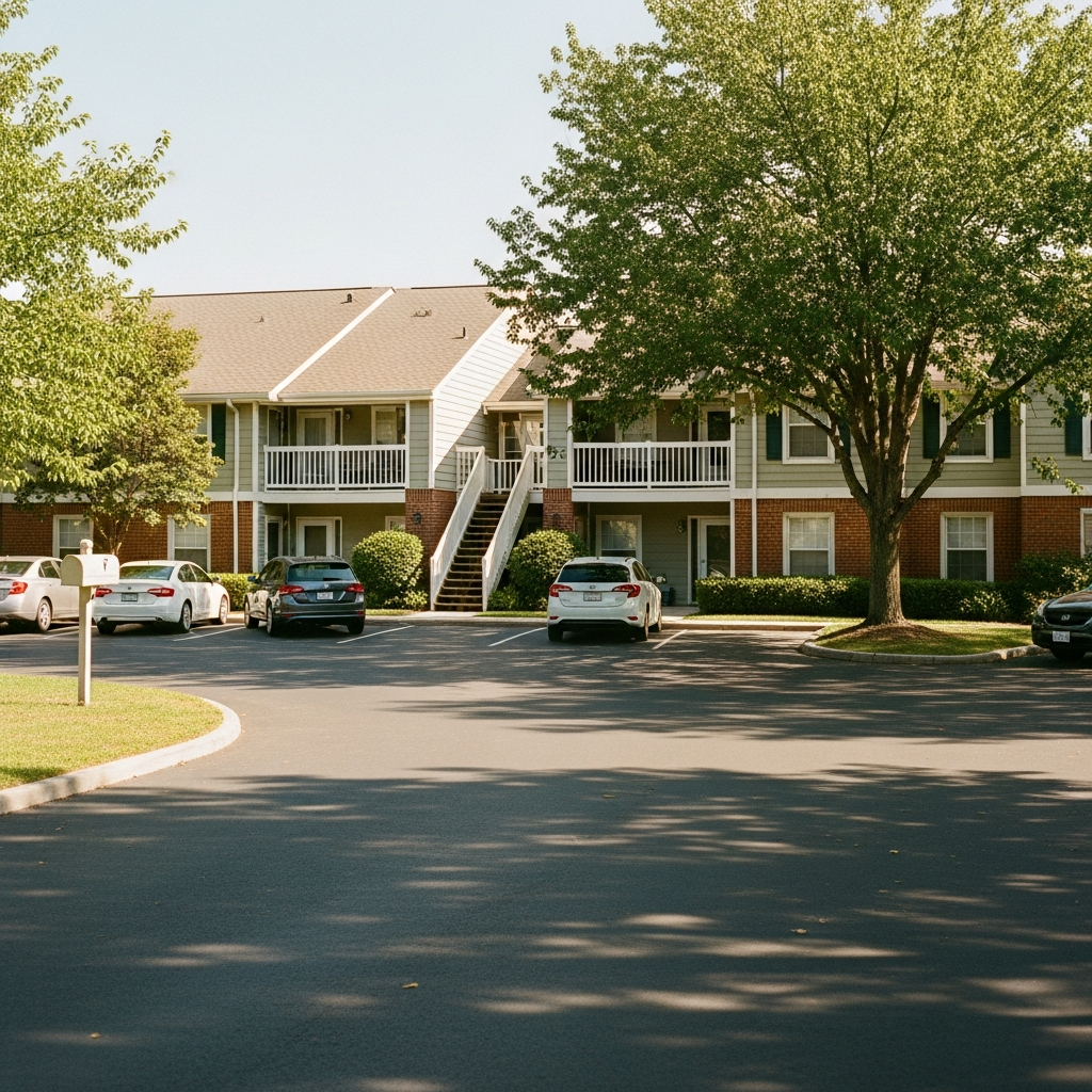 Replace this image with a picture of a community run by homeowners associations, e.g. condos or apartments.